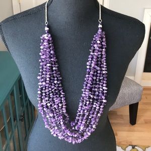 Lia sophia genuine amathest Hawaiian Lei necklace